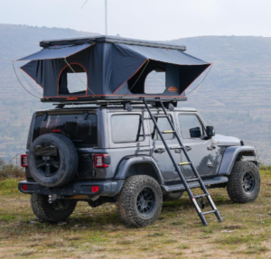 6. JOYINRUTE Aluminum Hardshell Roof Top Tent